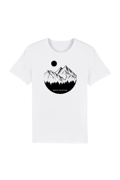 t_shirt_homme_coton_biologique_mountains_circle_pines_blanc